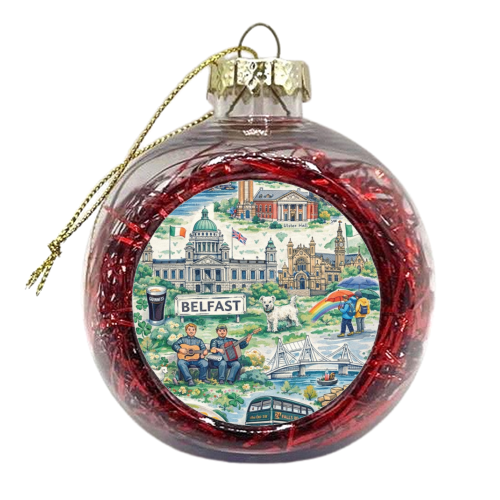 Belfast Watercolour - xmas bauble by Ms Doodle