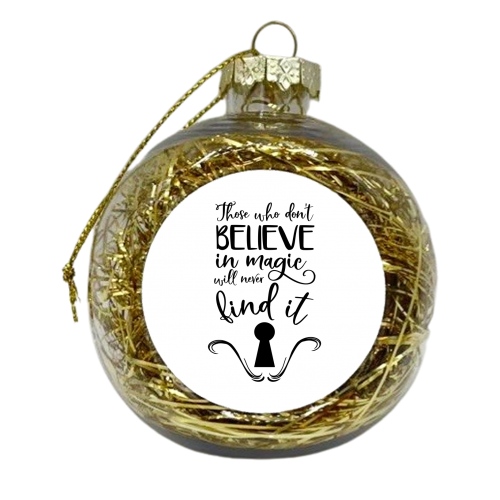 believe in magic -alice - xmas bauble by haris kavalla
