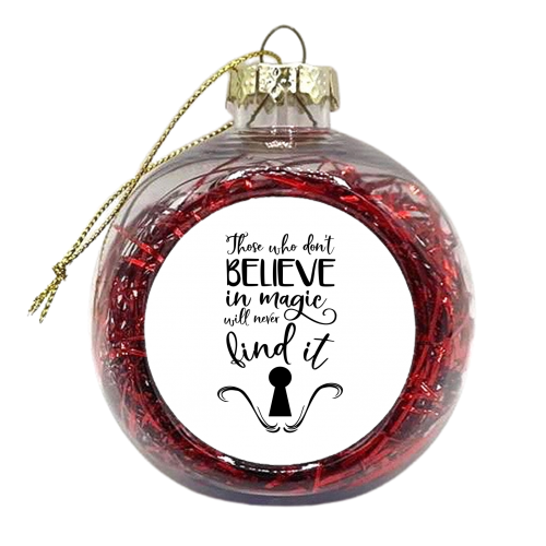believe in magic -alice - xmas bauble by haris kavalla