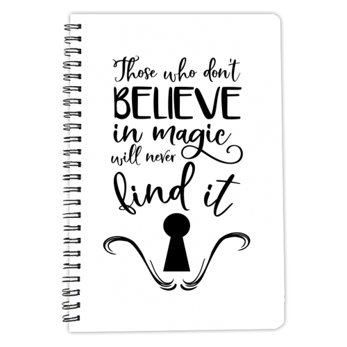 believe in magic -alice - personalised A4, A5, A6 notebook by haris kavalla