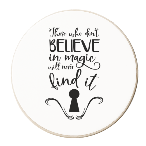 believe in magic -alice - personalised beer coaster by haris kavalla