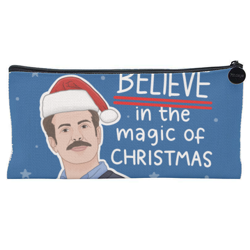 Believe in the magic of Christmas - flat pencil case by Loren Grosvenor