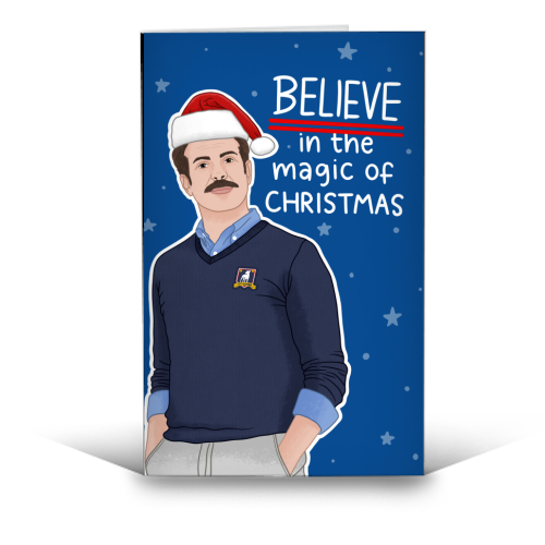 Believe in the magic of Christmas - funny greeting card by Loren Grosvenor