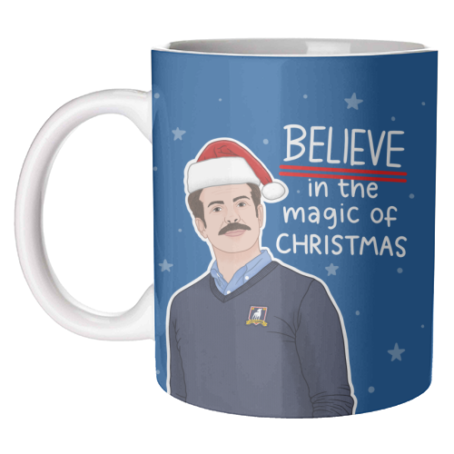 Believe in the magic of Christmas - unique mug by Loren Grosvenor