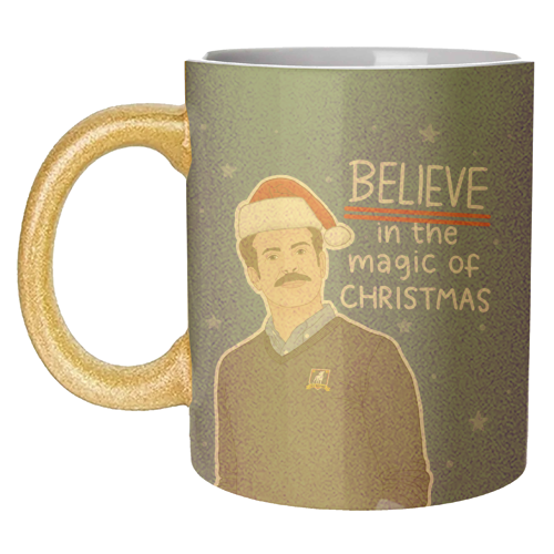 Believe in the magic of Christmas - unique mug by Loren Grosvenor