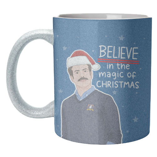 Believe in the magic of Christmas - unique mug by Loren Grosvenor