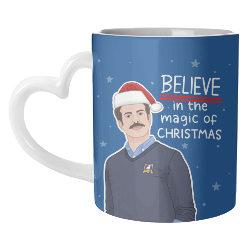 Believe in the magic of Christmas - unique mug by Loren Grosvenor