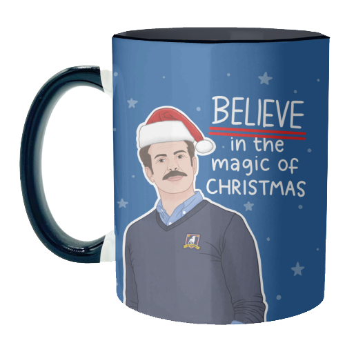 Believe in the magic of Christmas - unique mug by Loren Grosvenor