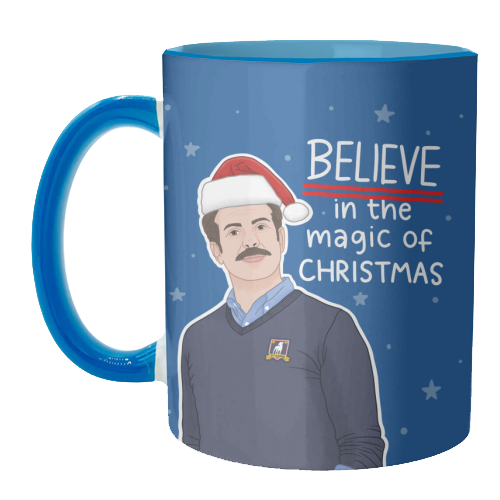 Believe in the magic of Christmas - unique mug by Loren Grosvenor