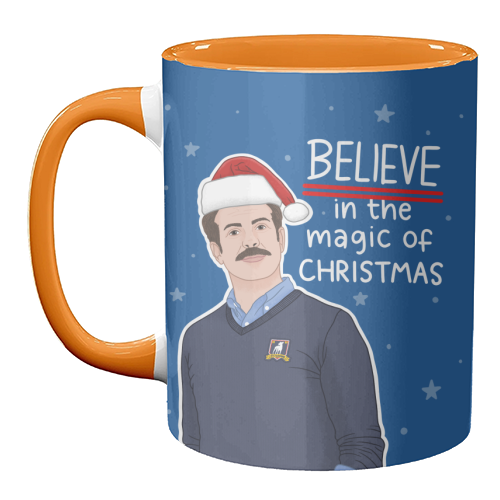 Believe in the magic of Christmas - unique mug by Loren Grosvenor
