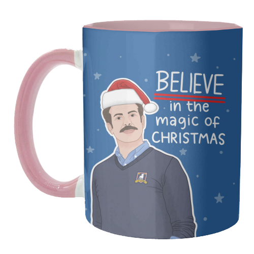 Believe in the magic of Christmas - unique mug by Loren Grosvenor