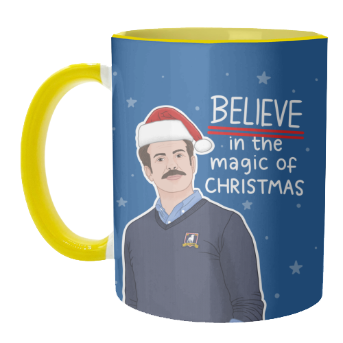 Believe in the magic of Christmas - unique mug by Loren Grosvenor
