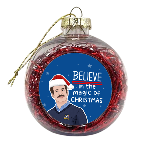 Believe in the magic of Christmas - xmas bauble by Loren Grosvenor