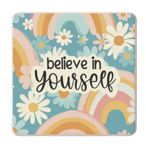 Believe In Yourself - personalised beer coaster by Giddy Kipper