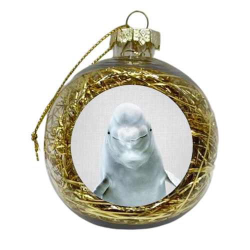 Beluga Whale - Colorful - xmas bauble by Gal Design