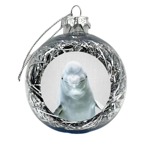 Beluga Whale - Colorful - xmas bauble by Gal Design