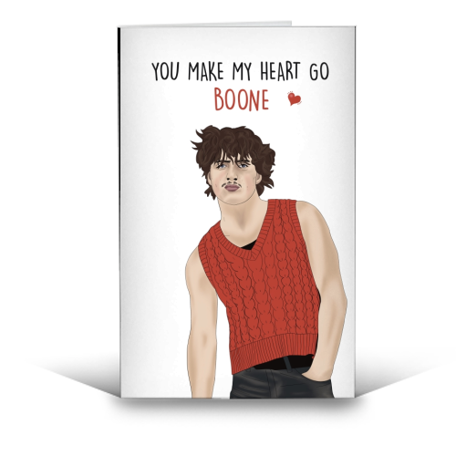 Benson Boone Heart Print - funny greeting card by Drawings by Firefly