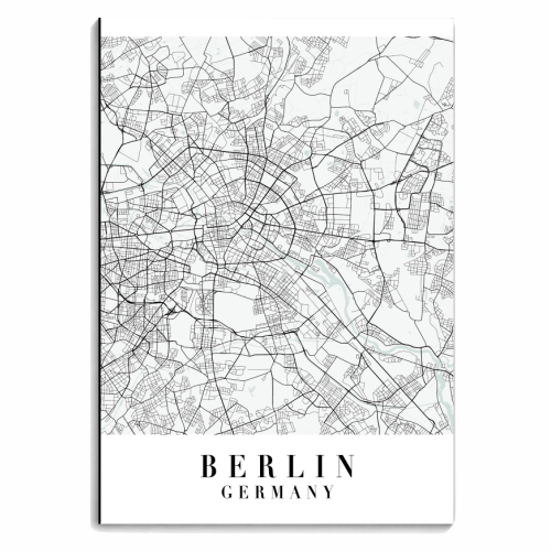 Berlin Germany Blue Water Street Map - personalised A4, A5, A6 notebook by Toni Scott