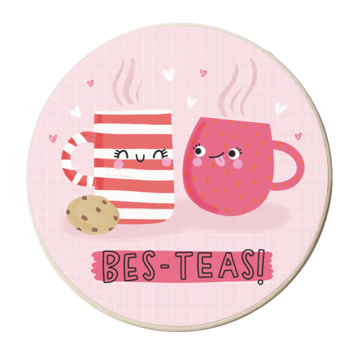 Bes-Teas! - personalised beer coaster by Jessica Moorhouse