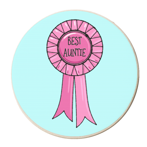Best Auntie Rosette - personalised beer coaster by Adam Regester