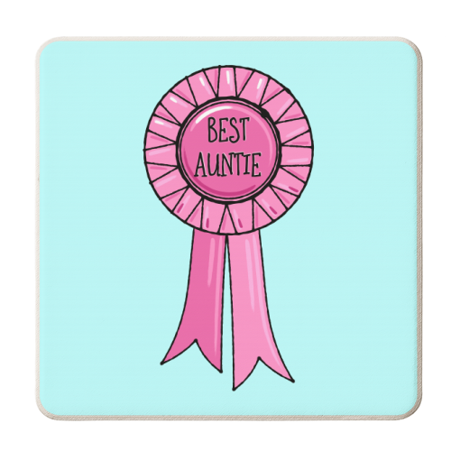 Best Auntie Rosette - personalised beer coaster by Adam Regester