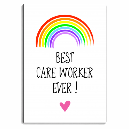 Best Care Worker Ever ! - personalised A4, A5, A6 notebook by Adam Regester