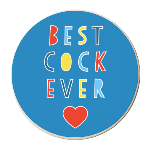 Best Cock Ever - personalised beer coaster by Adam Regester