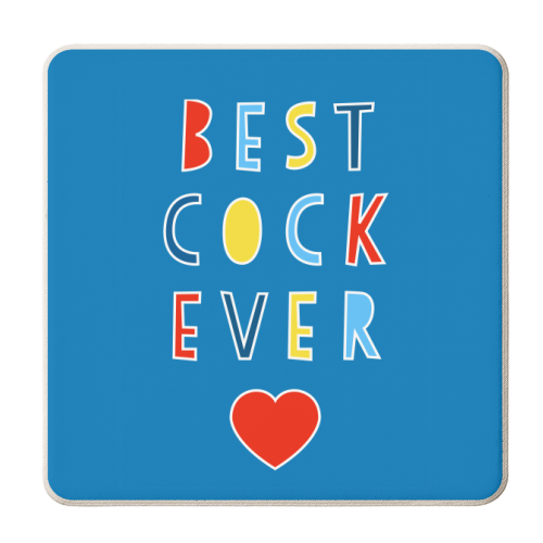Best Cock Ever - personalised beer coaster by Adam Regester