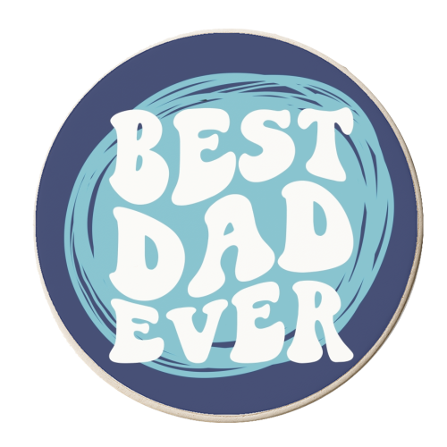 Best Dad Ever Gift - personalised beer coaster by Giddy Kipper