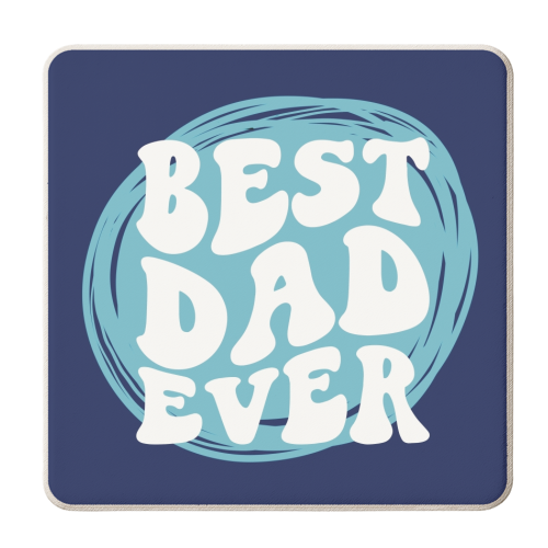 Best Dad Ever Gift - personalised beer coaster by Giddy Kipper