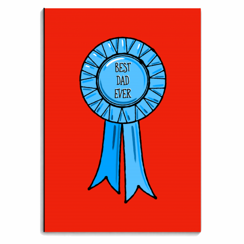 Best Dad Ever Rosette - personalised A4, A5, A6 notebook by Adam Regester