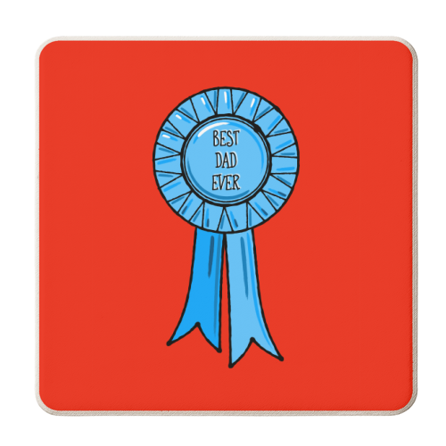 Best Dad Ever Rosette - personalised beer coaster by Adam Regester