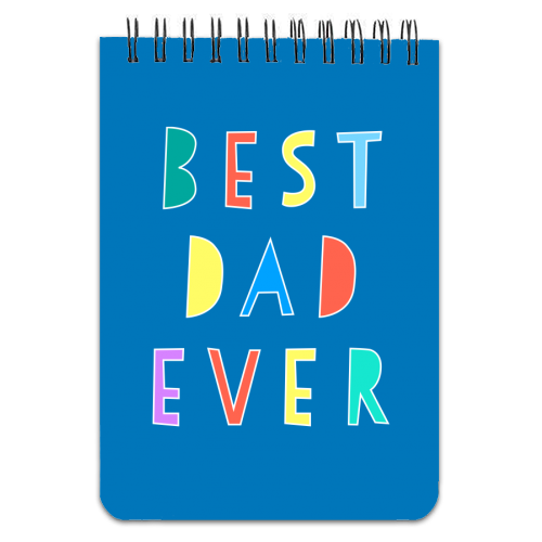 Best Dad Ever Typographic Design - personalised A4, A5, A6 notebook by Adam Regester