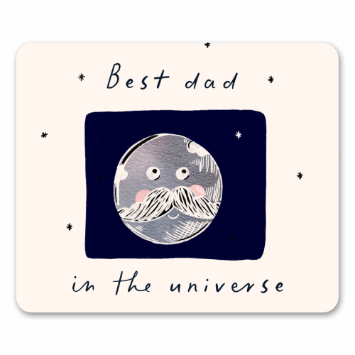 best Dad in the Universe Cute Design - mouse mat by Lisa Wardle