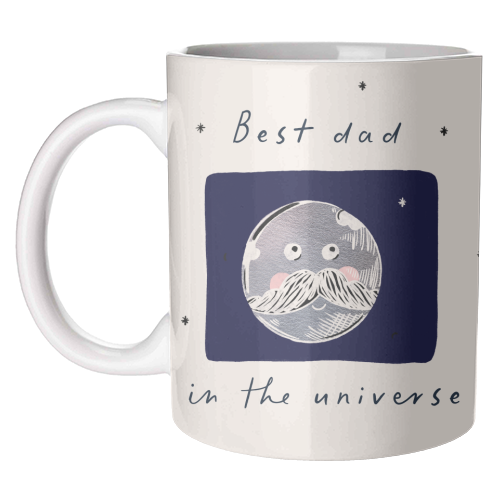 best Dad in the Universe Cute Design - unique mug by Lisa Wardle