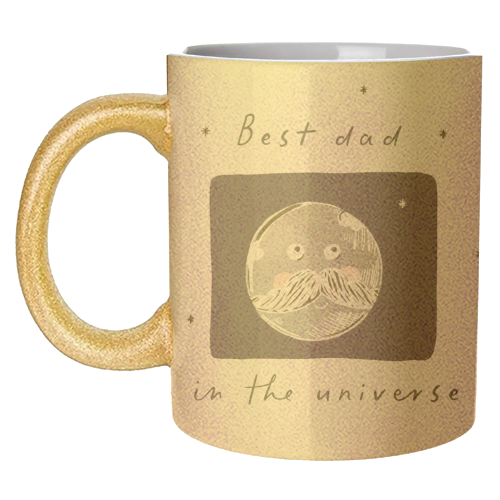 best Dad in the Universe Cute Design - unique mug by Lisa Wardle