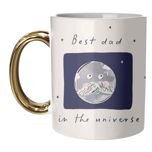 best Dad in the Universe Cute Design - unique mug by Lisa Wardle