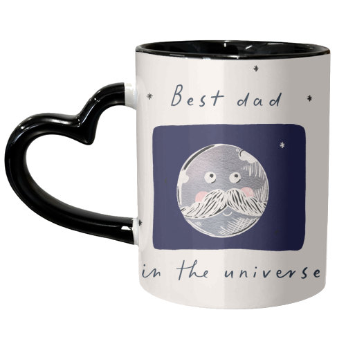 best Dad in the Universe Cute Design - unique mug by Lisa Wardle