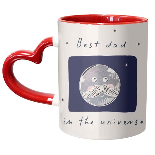 best Dad in the Universe Cute Design - unique mug by Lisa Wardle