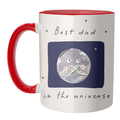 best Dad in the Universe Cute Design - unique mug by Lisa Wardle