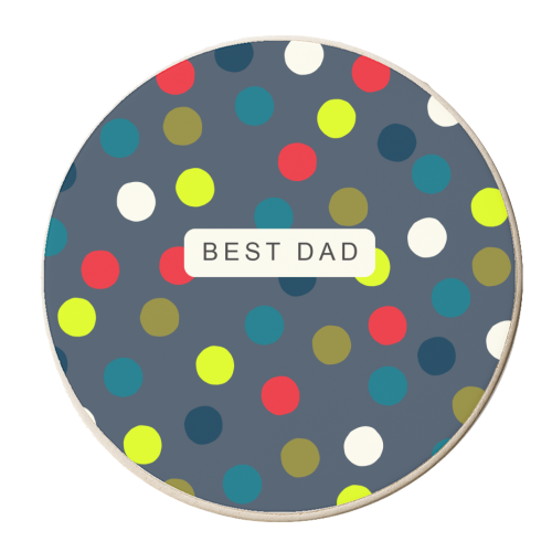 Best Dad spotty - personalised beer coaster by The Boy and the Bear