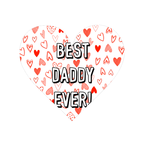 Best Daddy Ever (red heart pattern) - Magnet by Adam Regester