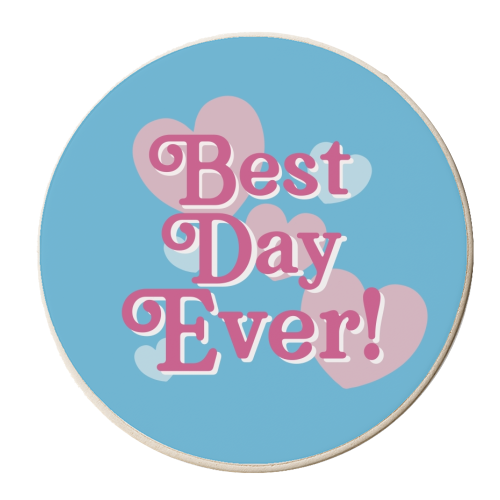 Best Day Ever! - personalised beer coaster by Giddy Kipper
