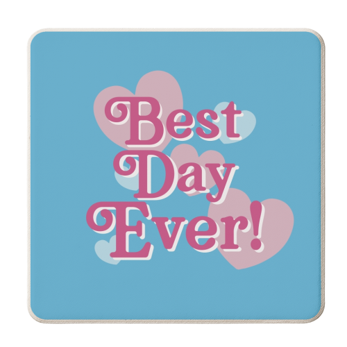 Best Day Ever! - personalised beer coaster by Giddy Kipper