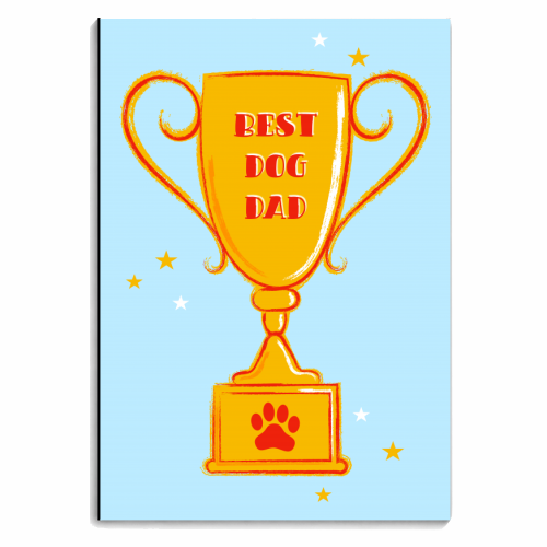 Best Dog Dad Trophy - personalised A4, A5, A6 notebook by Adam Regester