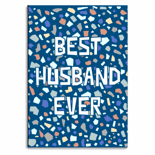 Best Husband Ever (Terrazzo Version) - personalised A4, A5, A6 notebook by Adam Regester