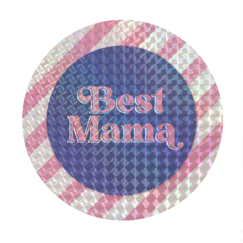 Best Mama - Circle Sticker by Mad Philomena