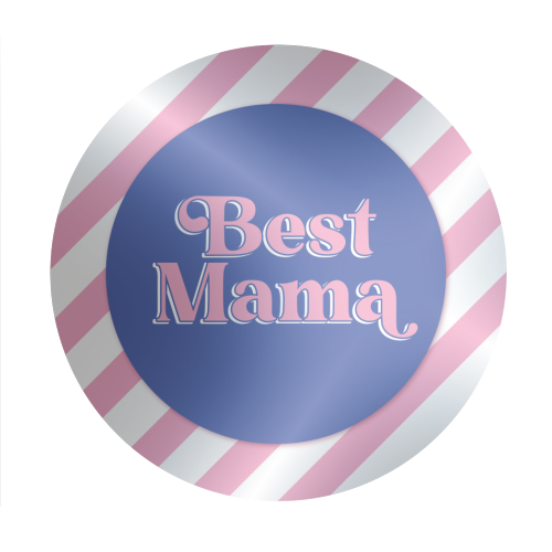Best Mama - Circle Sticker by Mad Philomena