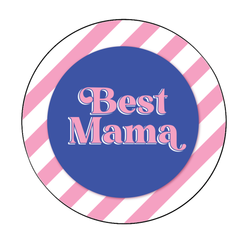 Best Mama - Circle Sticker by Mad Philomena