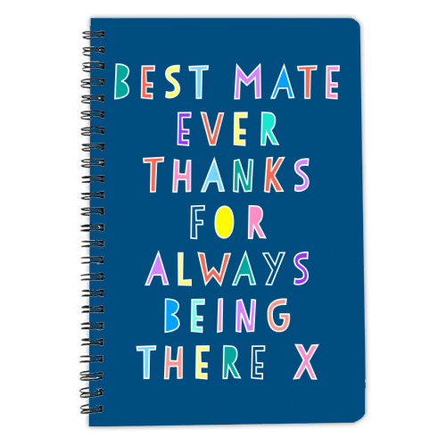 Best Mate Ever (blue version) - personalised A4, A5, A6 notebook by Adam Regester